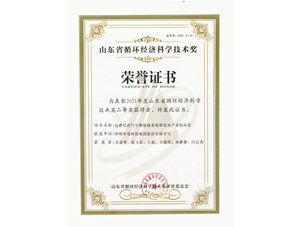 热烈祝贺明硕环境集团获得2021年度山东省循环经济科学技术奖二等奖